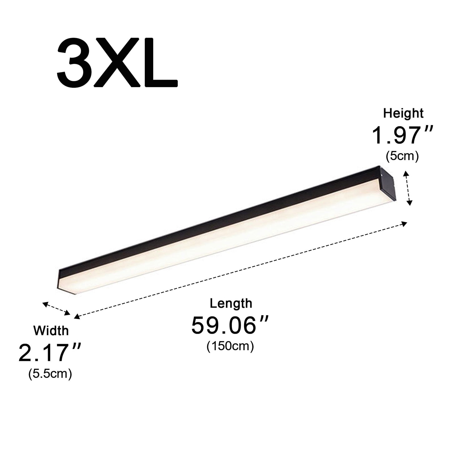 Modern Minimalist Dimming LED Long Strip Indoor Ceiling Light