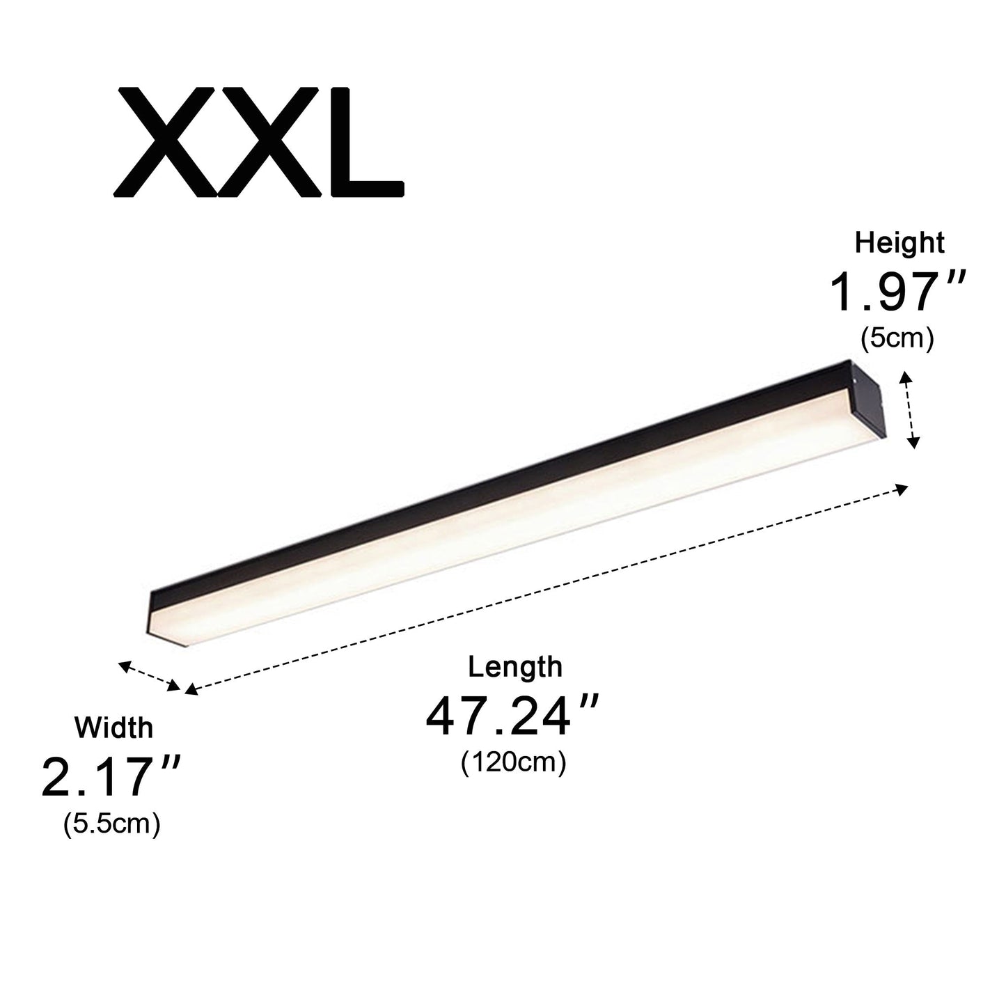 Modern Minimalist Dimming LED Long Strip Indoor Ceiling Light