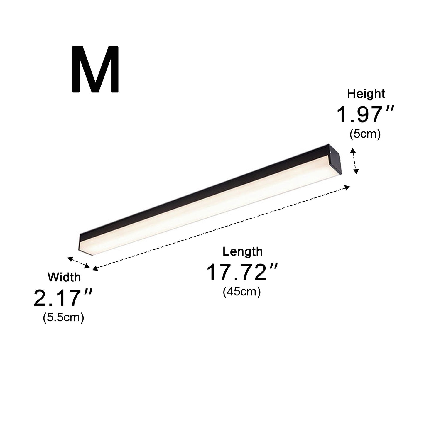 Modern Minimalist Dimming LED Long Strip Indoor Ceiling Light