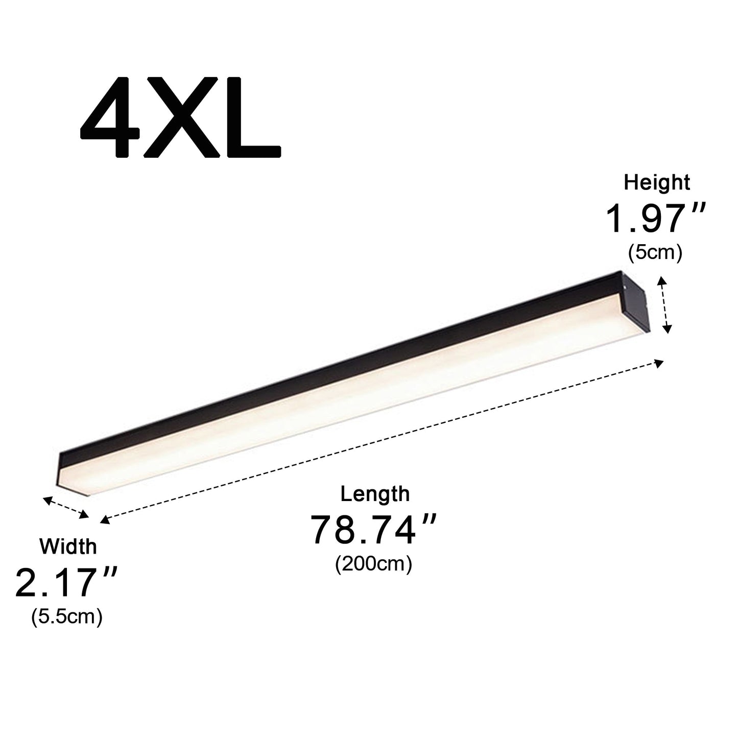 Modern Minimalist Dimming LED Long Strip Indoor Ceiling Light