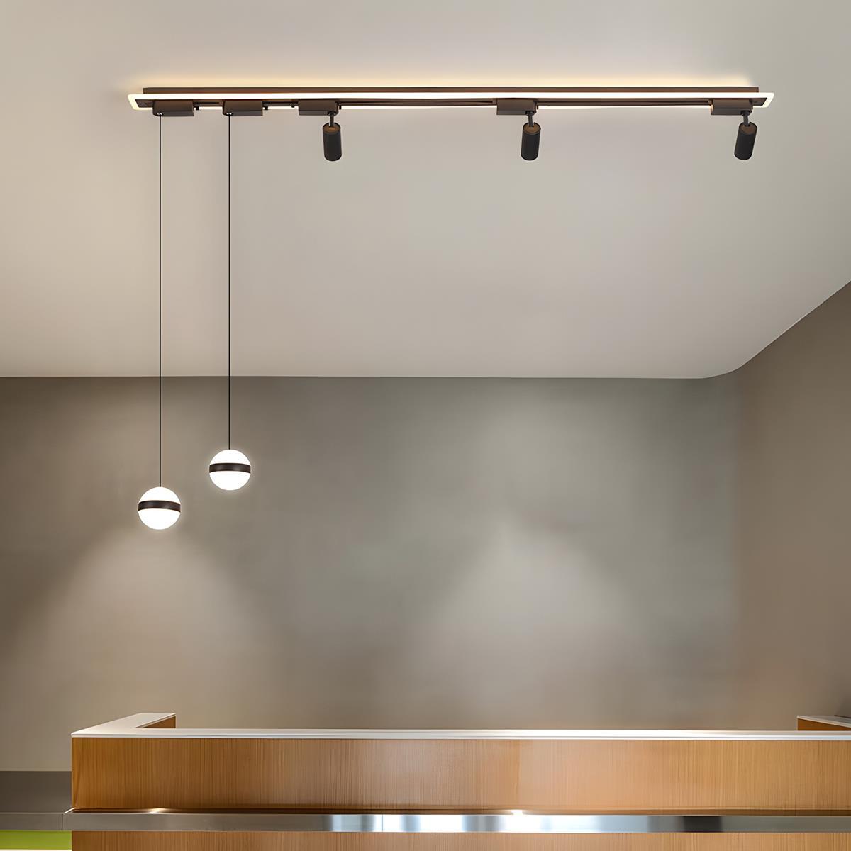 Modern Minimalist DIY Long Strip Track Spotlight LED Ceiling Light