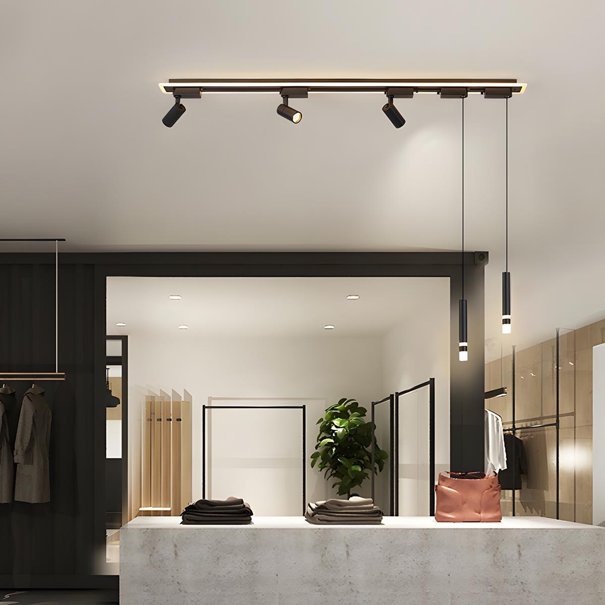 Modern Minimalist DIY Long Strip Track Spotlight LED Ceiling Light