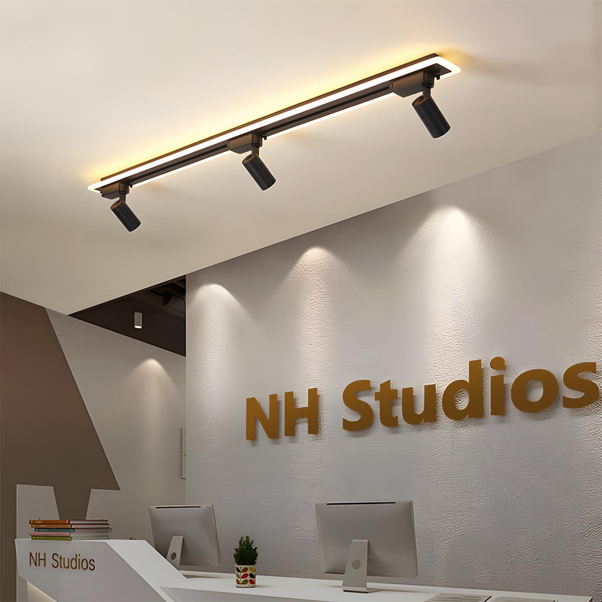 Modern Minimalist DIY Long Strip Track Spotlight LED Ceiling Light