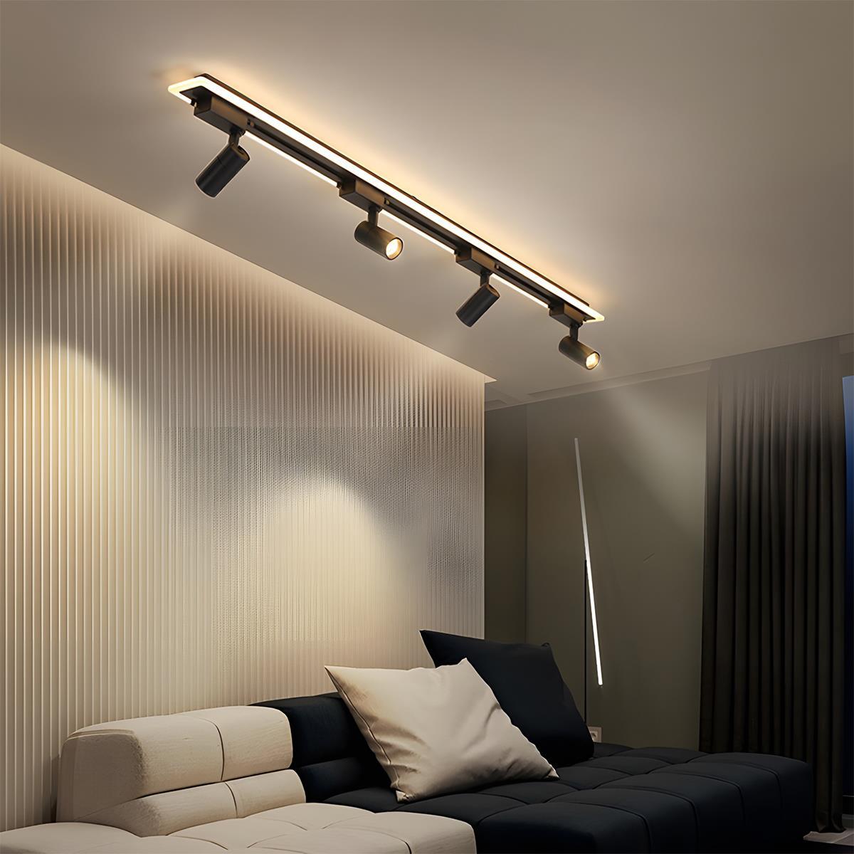 Modern Minimalist DIY Long Strip Track Spotlight LED Ceiling Light