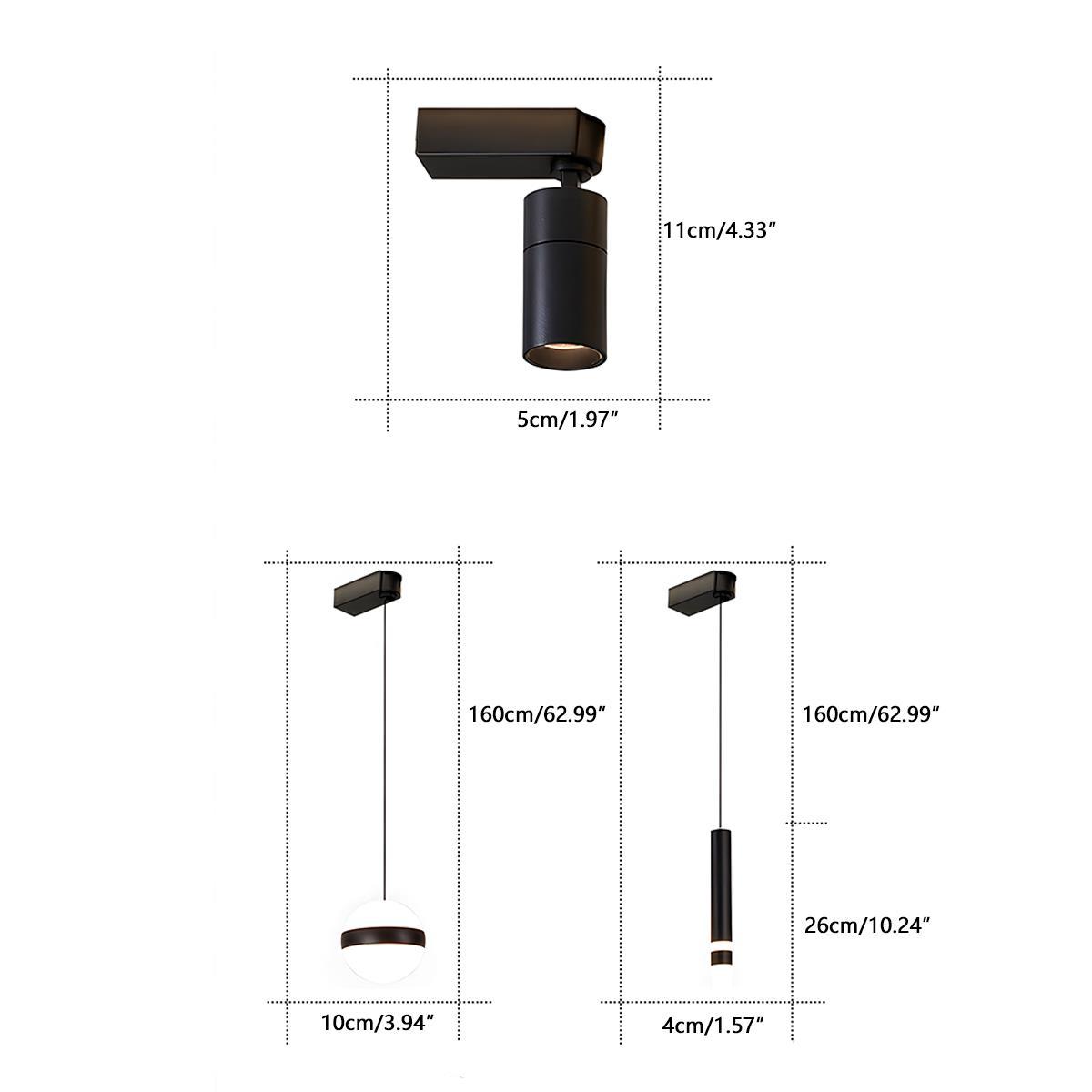 Modern Minimalist DIY Long Strip Track Spotlight LED Ceiling Light