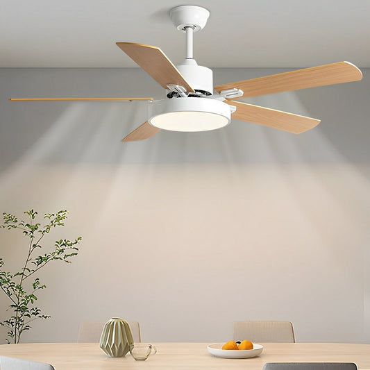 Modern Minimalist 6-Speed Reverse Frequency Conversion Ceiling Fan Light