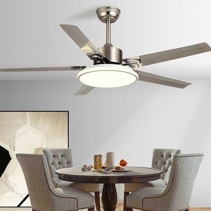 Modern Minimalist 6-Speed Reverse Stainless Steel Ceiling Fan