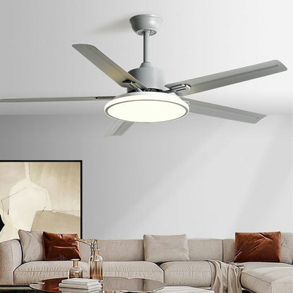Modern Minimalist 6-Speed Reverse Stainless Steel Ceiling Fan