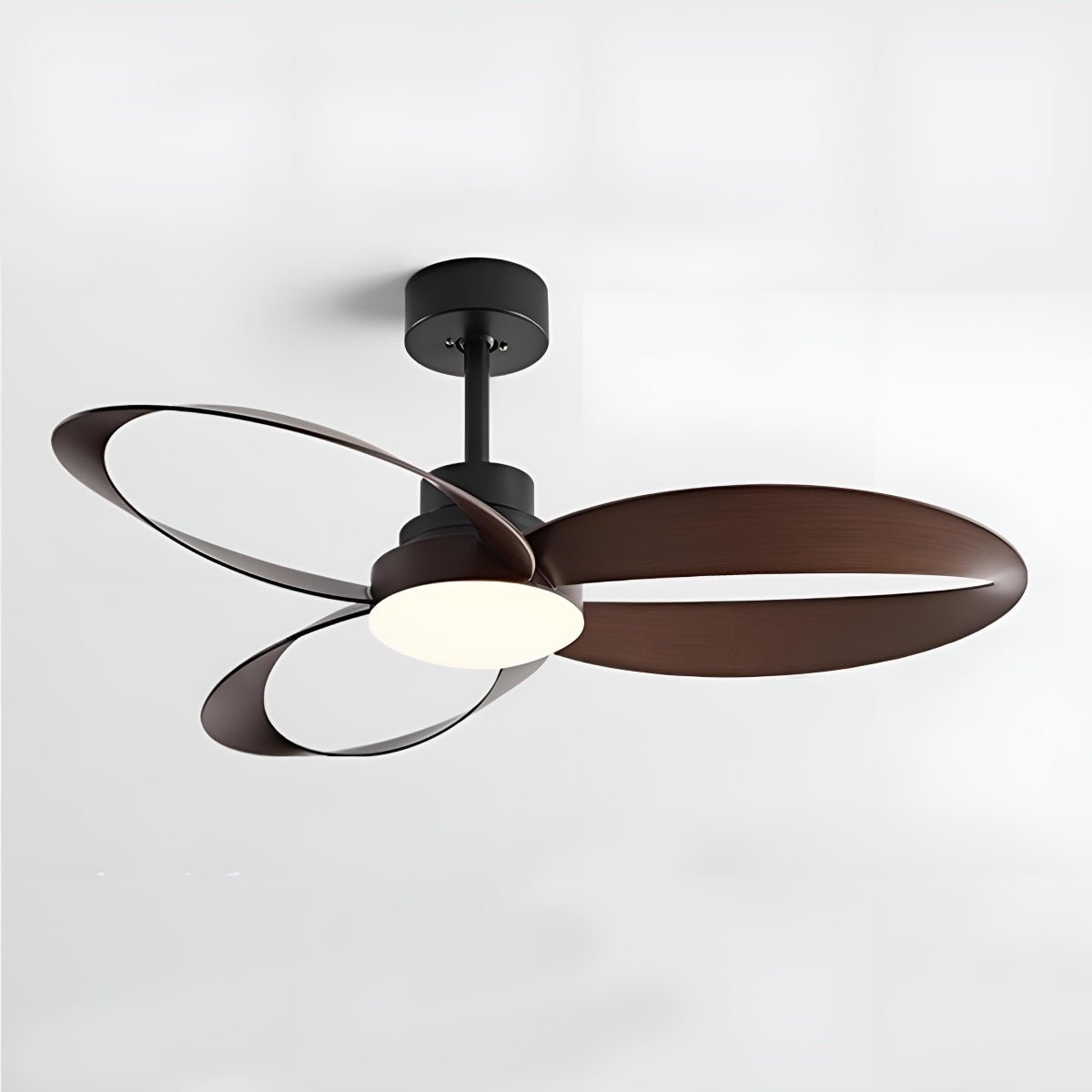Modern Minimalist Geometric 6-Speed Reverse Ceiling Fan Light DC Motor