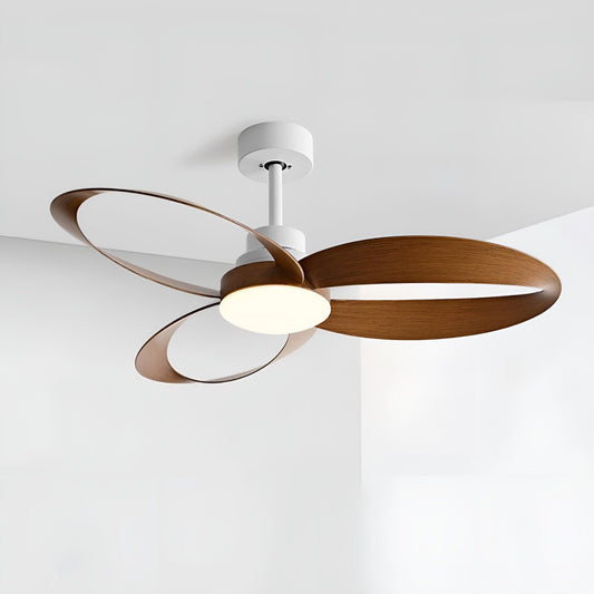 Modern Minimalist Geometric 6-Speed Reverse Ceiling Fan Light DC Motor