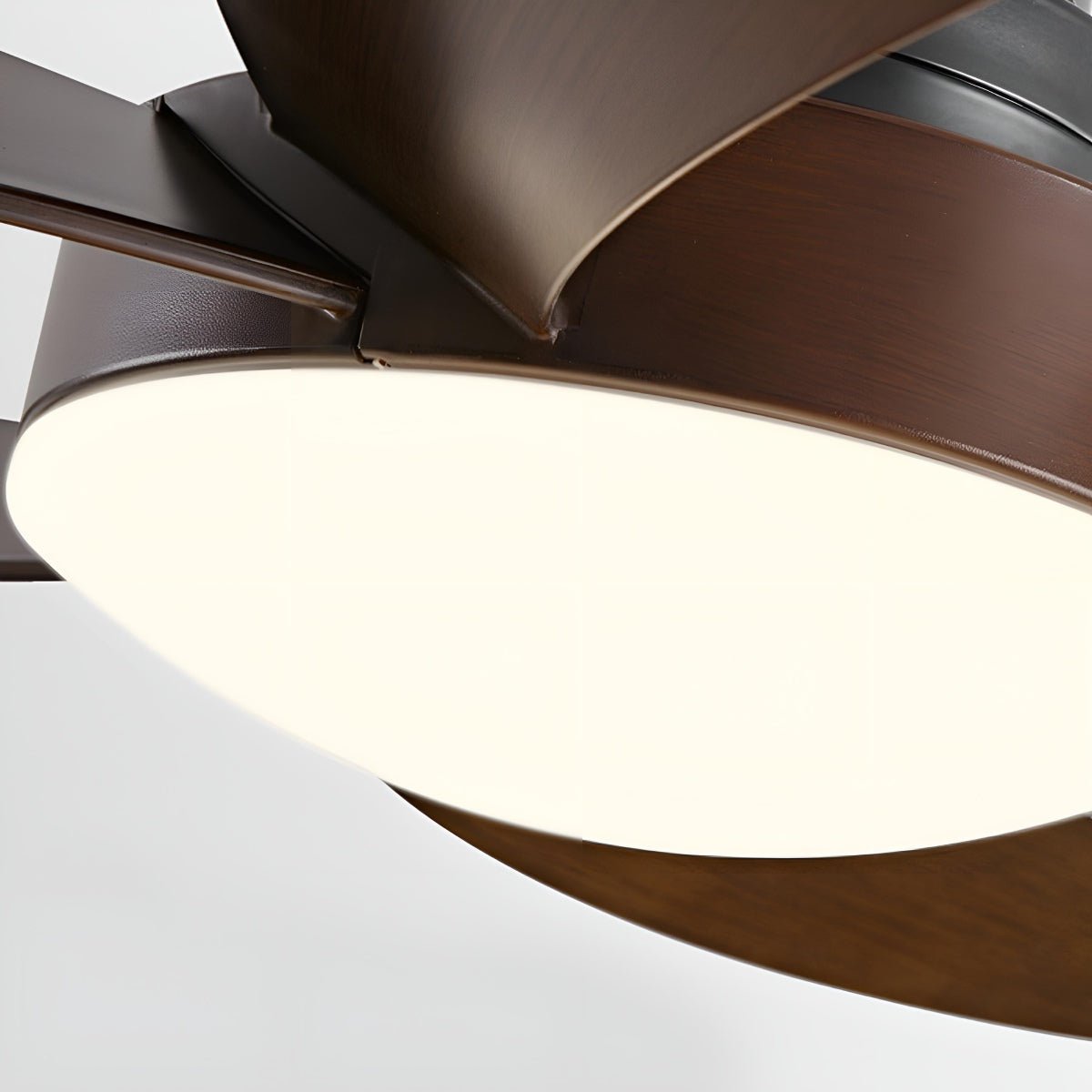 Modern Minimalist Geometric 6-Speed Reverse Ceiling Fan Light DC Motor