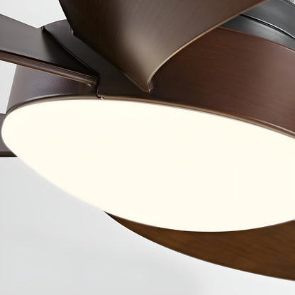 Modern Minimalist Geometric 6-Speed Reverse Ceiling Fan Light DC Motor