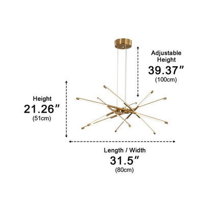 Modern Minimalist Geometric LED Long Strip Indoor Pendant Lights