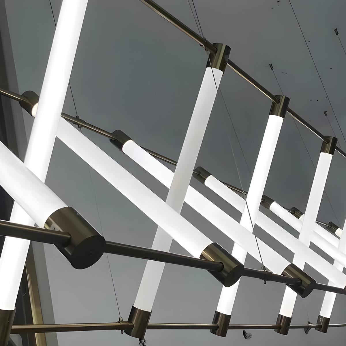 Modern Minimalist Fishbone Light Combination Bar Pendant Lights