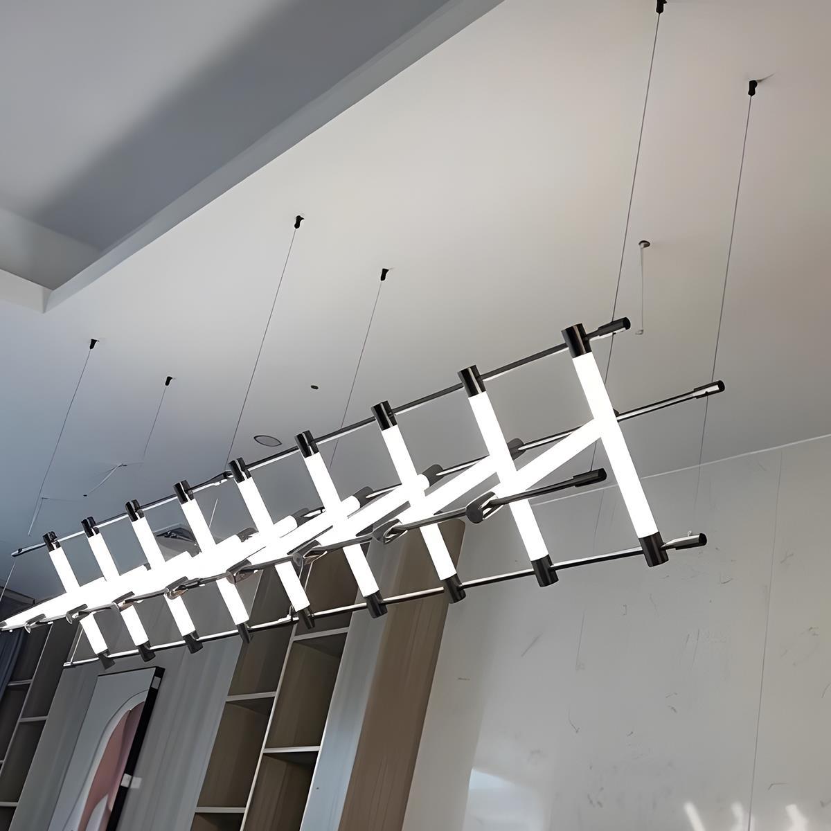 Modern Minimalist Fishbone Light Combination Bar Pendant Lights