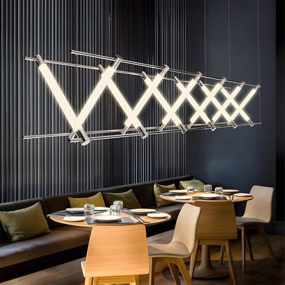 Modern Minimalist Fishbone Light Combination Bar Pendant Lights