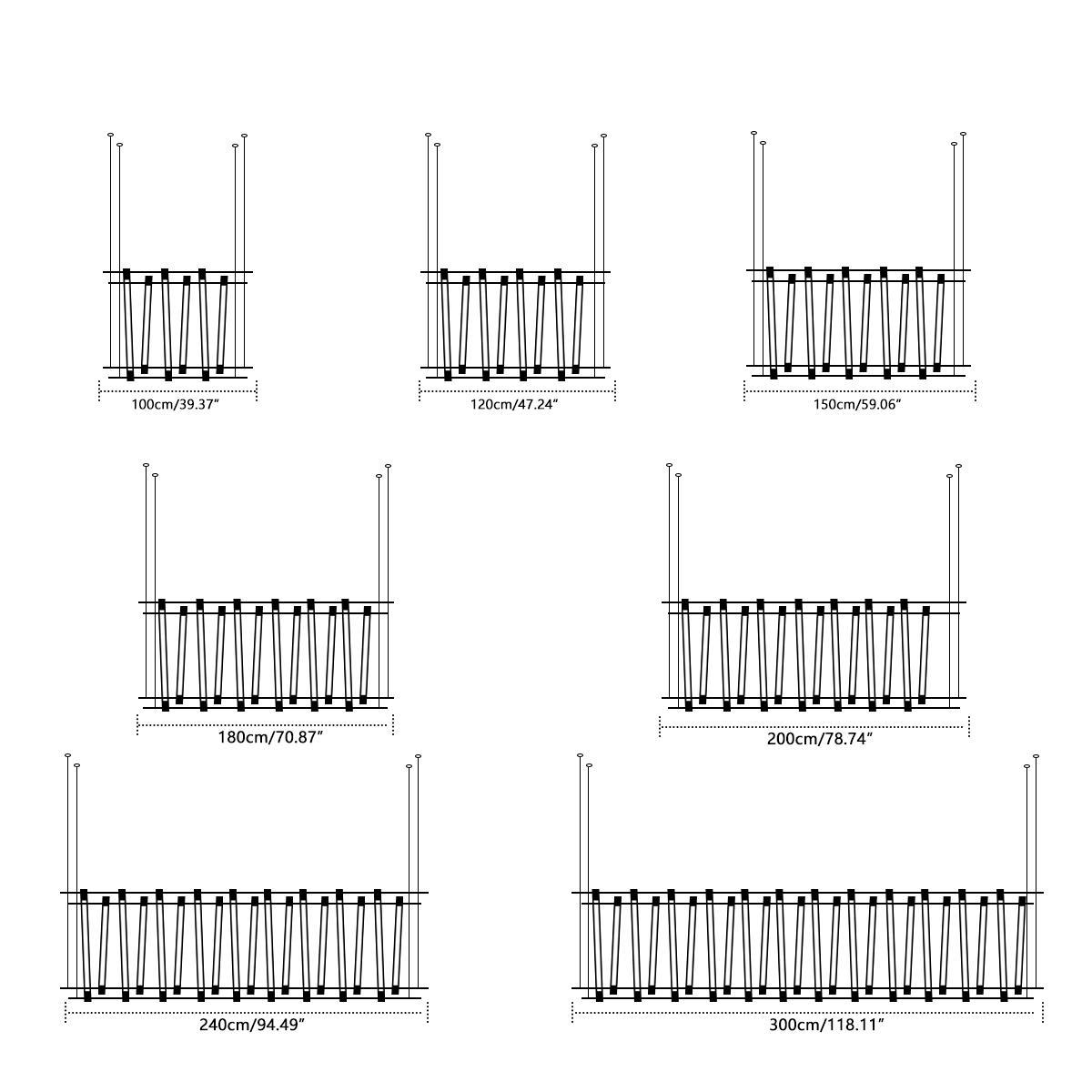 Modern Minimalist Fishbone Light Combination Bar Pendant Lights