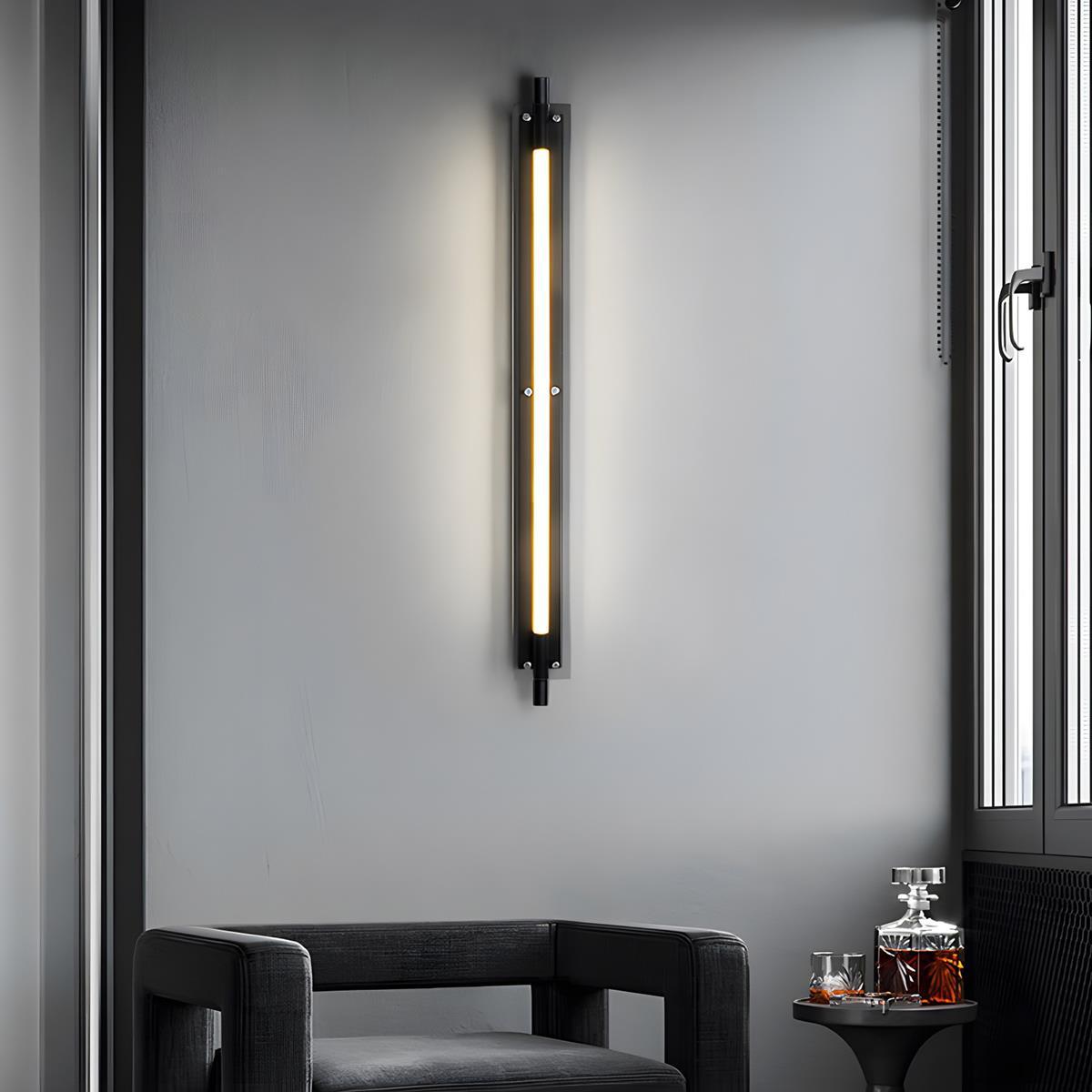 Modern Minimalist Glass Long Strip LED Indoor Wall Sconce