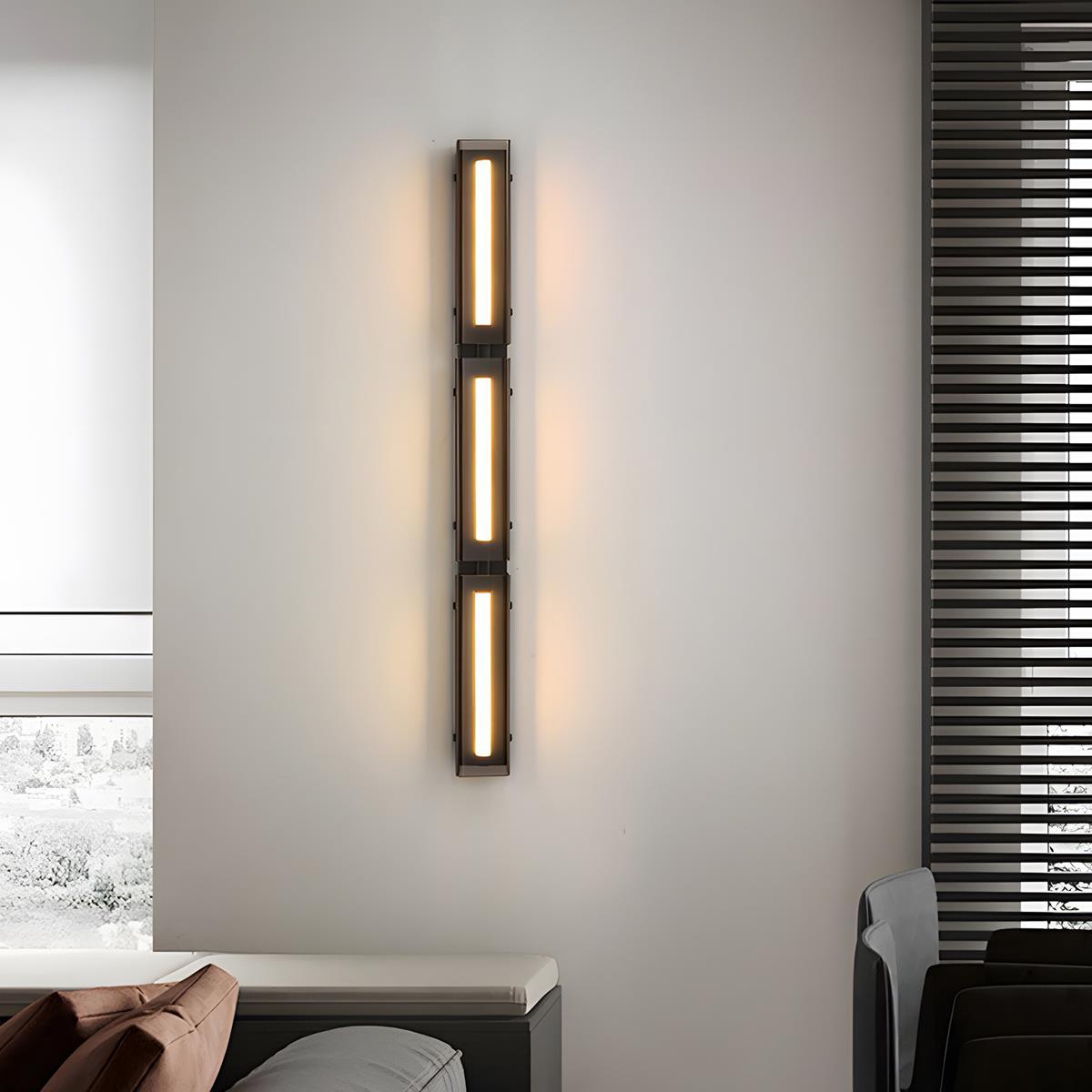 Modern Minimalist Glass Long Strip LED Indoor Wall Sconce