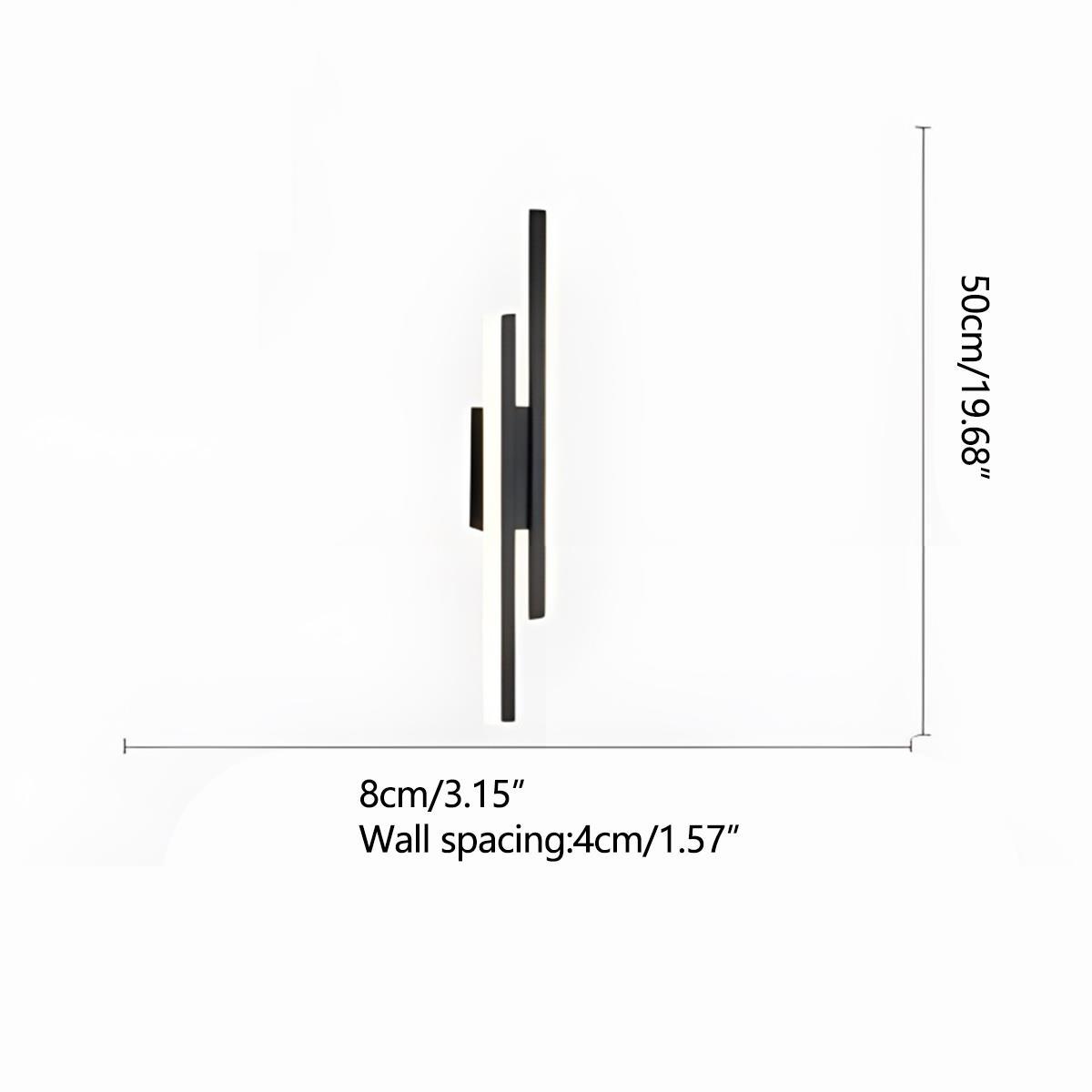 Modern Minimalist H-Shape Long Strip LED Wall Sconce