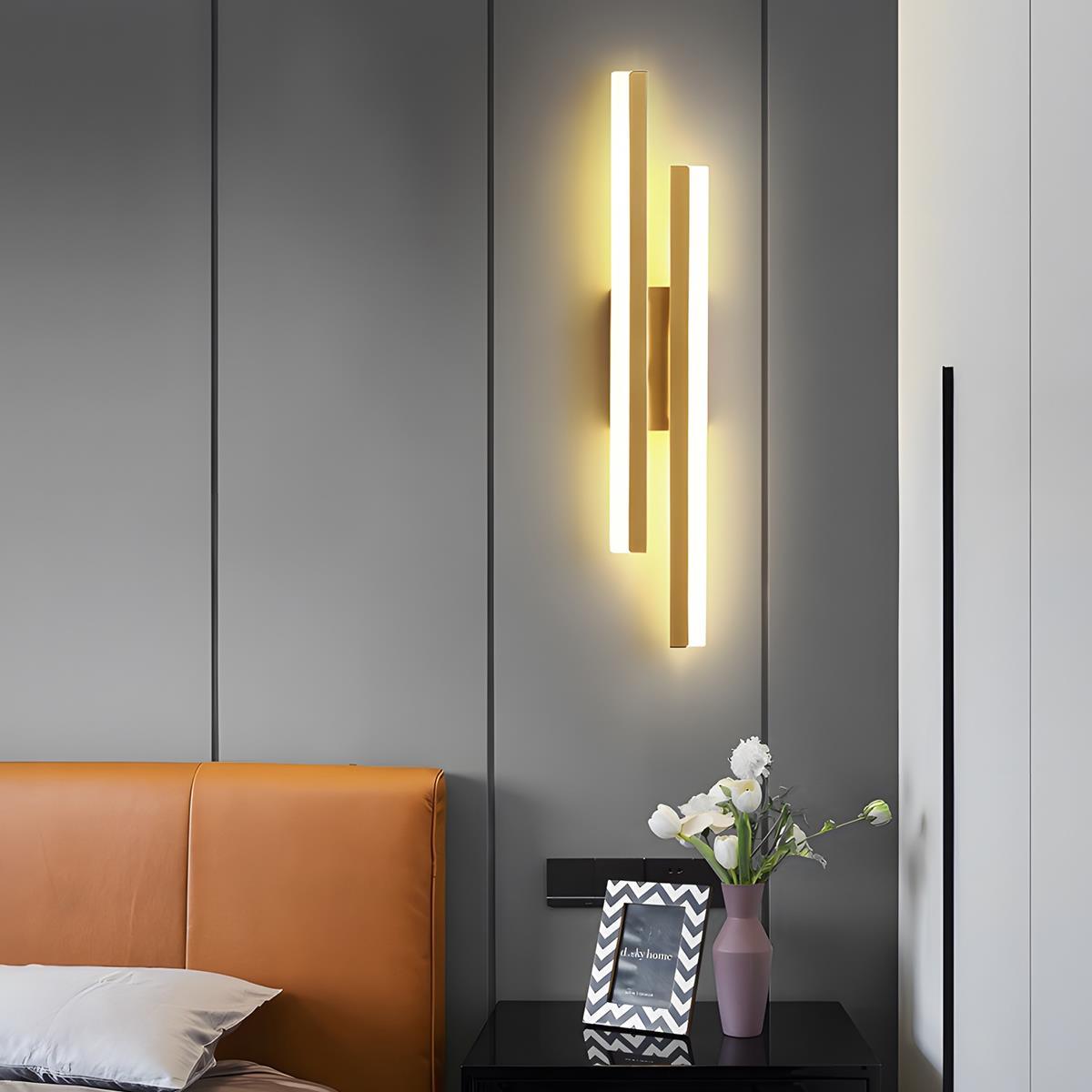 Modern Minimalist H-Shape Long Strip LED Wall Sconce