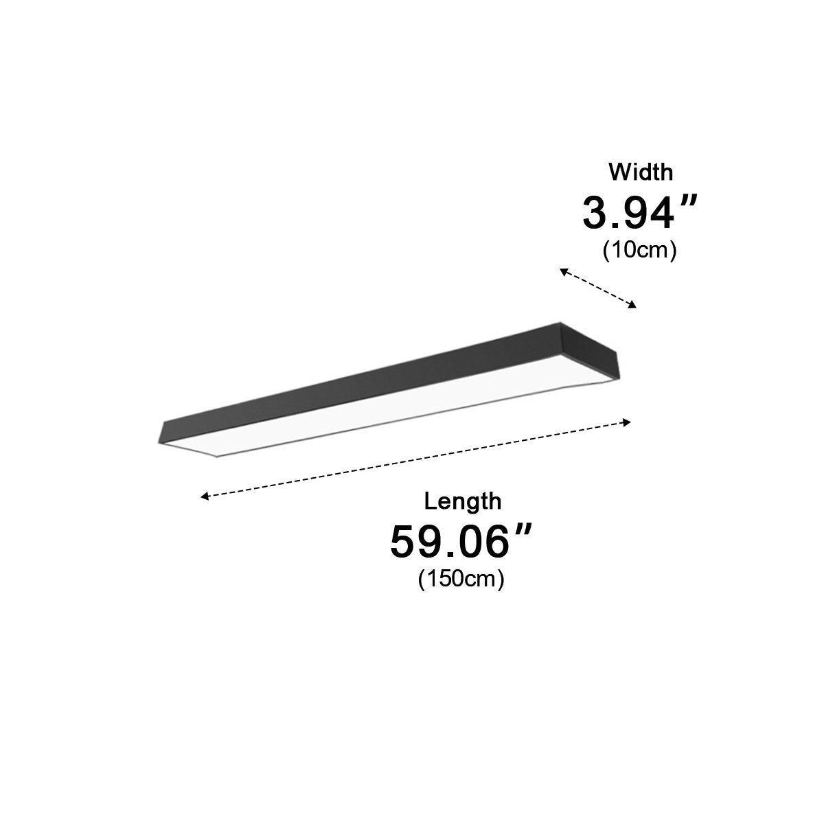 Modern Minimalist LED Long Strip Office Pendant Lights
