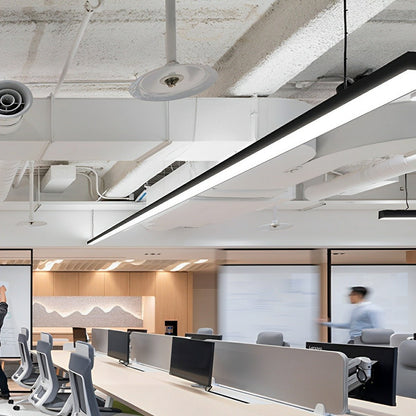 Modern Minimalist LED Long Strip Office Pendant Lights