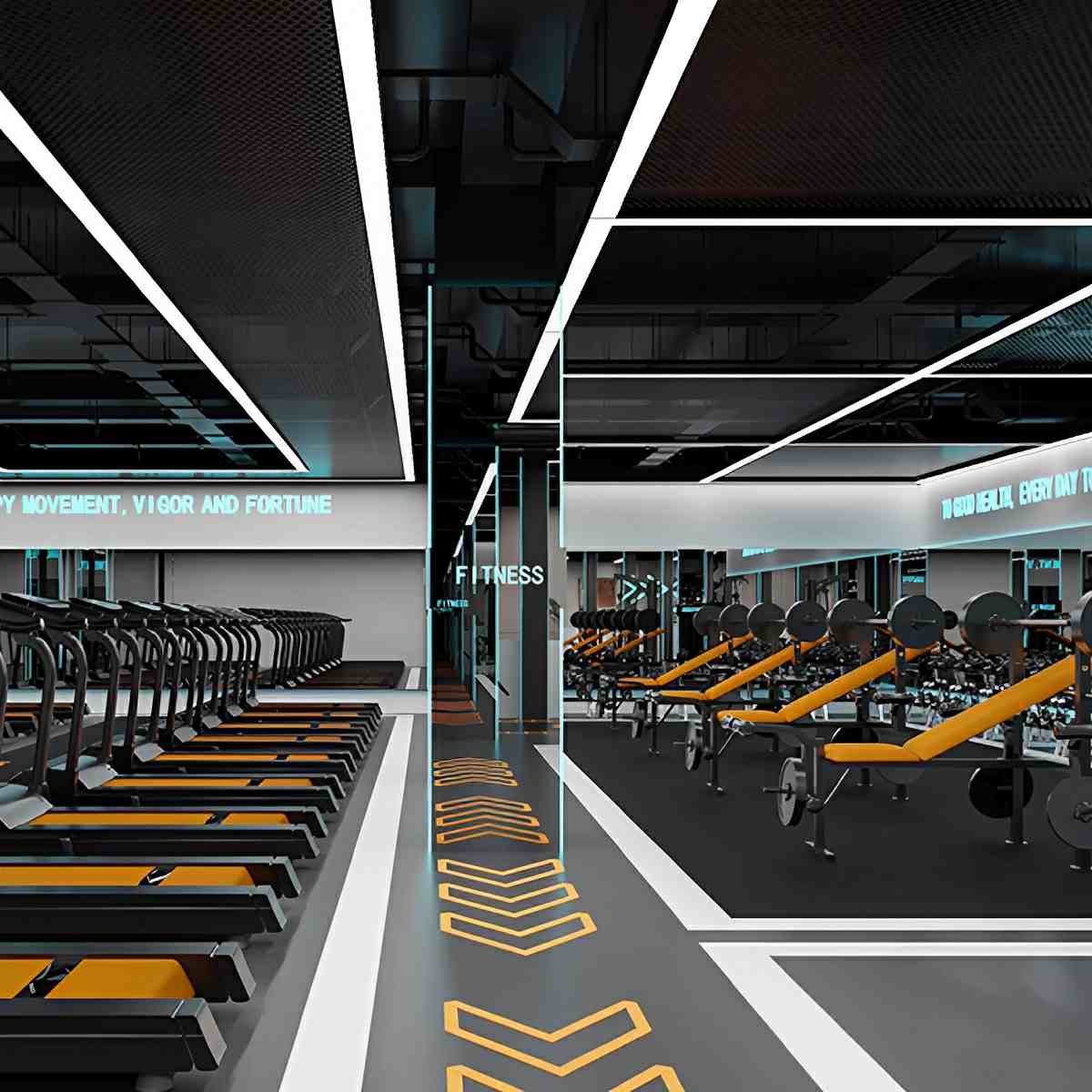 Modern Minimalist LED Long Strip Office Pendant Lights