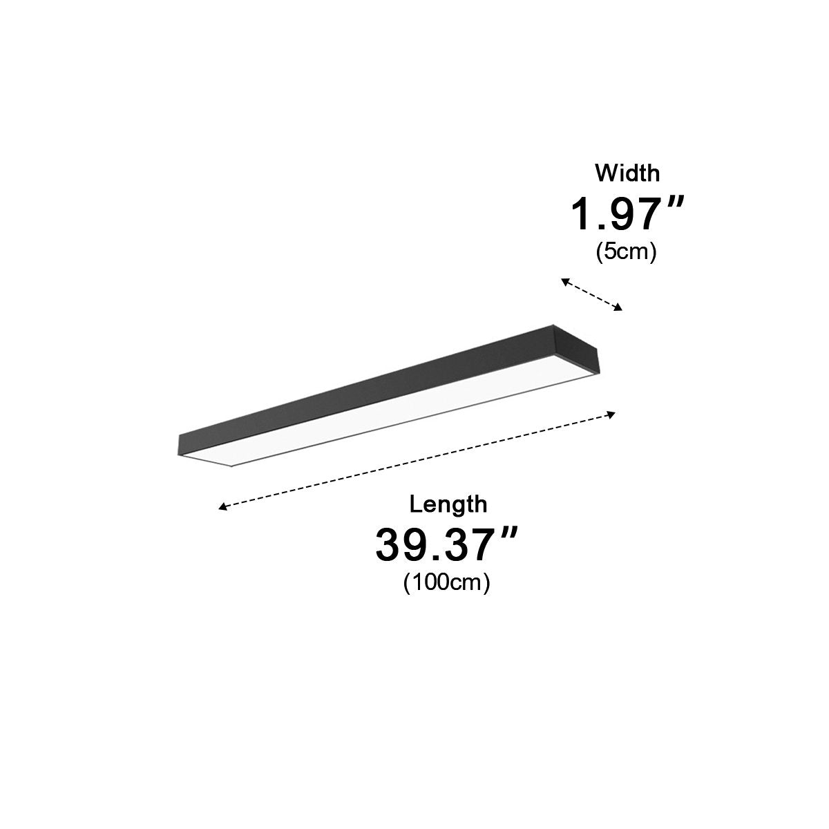 Modern Minimalist LED Long Strip Office Pendant Lights