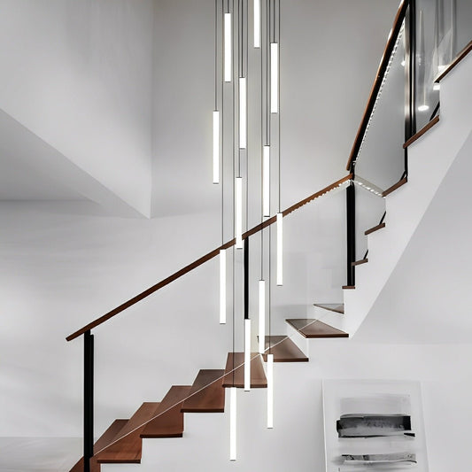Modern Minimalist Long Strip LED Stairs Pendant Lights