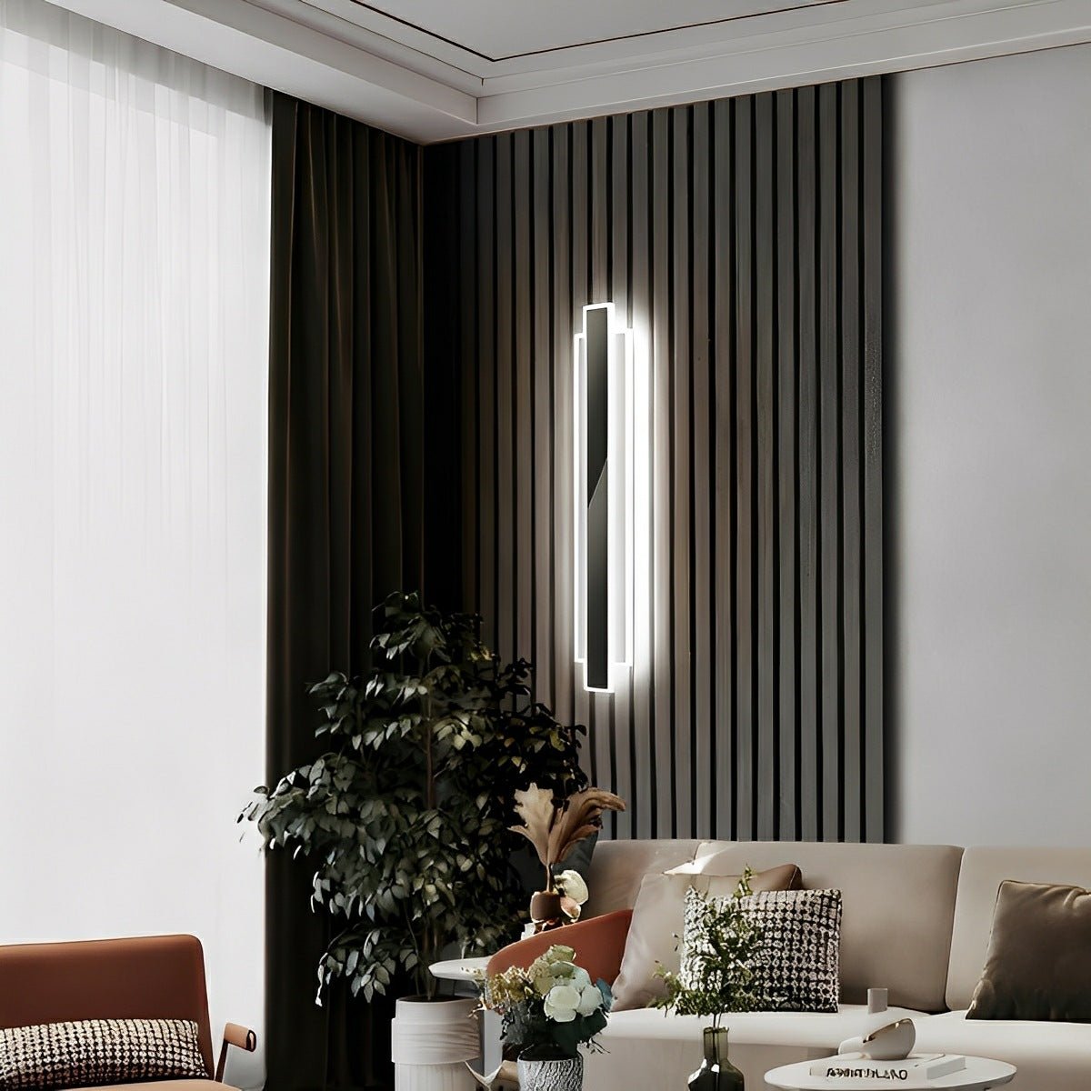 Modern Minimalist Long Strip LED Wall Sconces