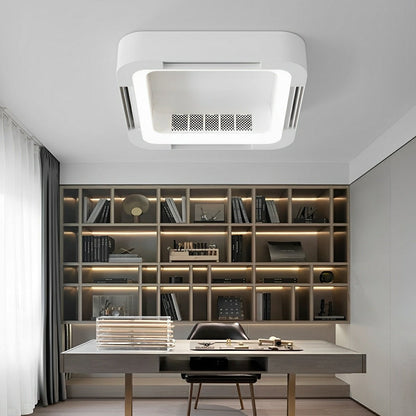 Modern Minimalist Mainless Lighting LED Bladeless Ceiling Fan Light