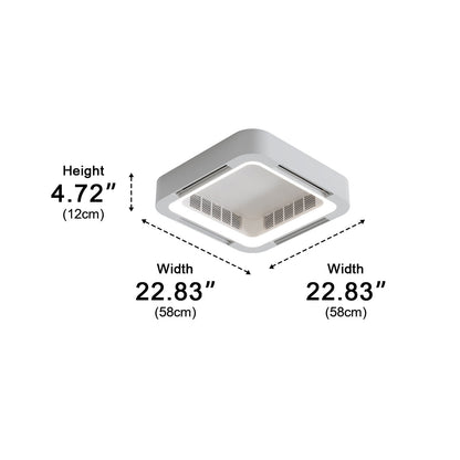 Modern Minimalist Mainless Lighting LED Bladeless Ceiling Fan Light