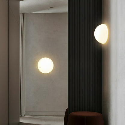 Modern Minimalist Moon Half-Dome LED Wall Sconce