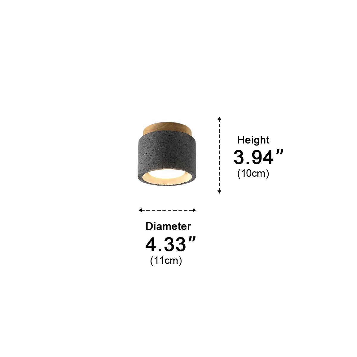 Modern Minimalist Round Concrete LED Ceiling Lights