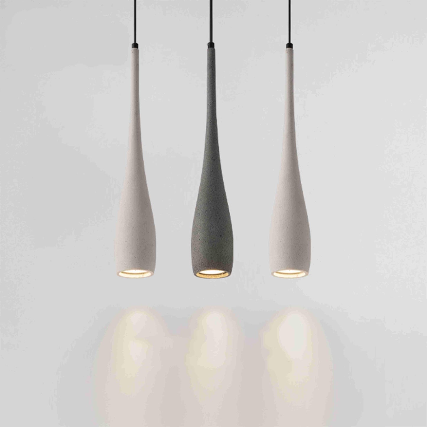 Modern Minimalist Water Drop Indoor Concrete LED Pendant Lights