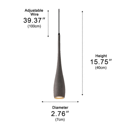 Modern Minimalist Water Drop Indoor Concrete LED Pendant Lights