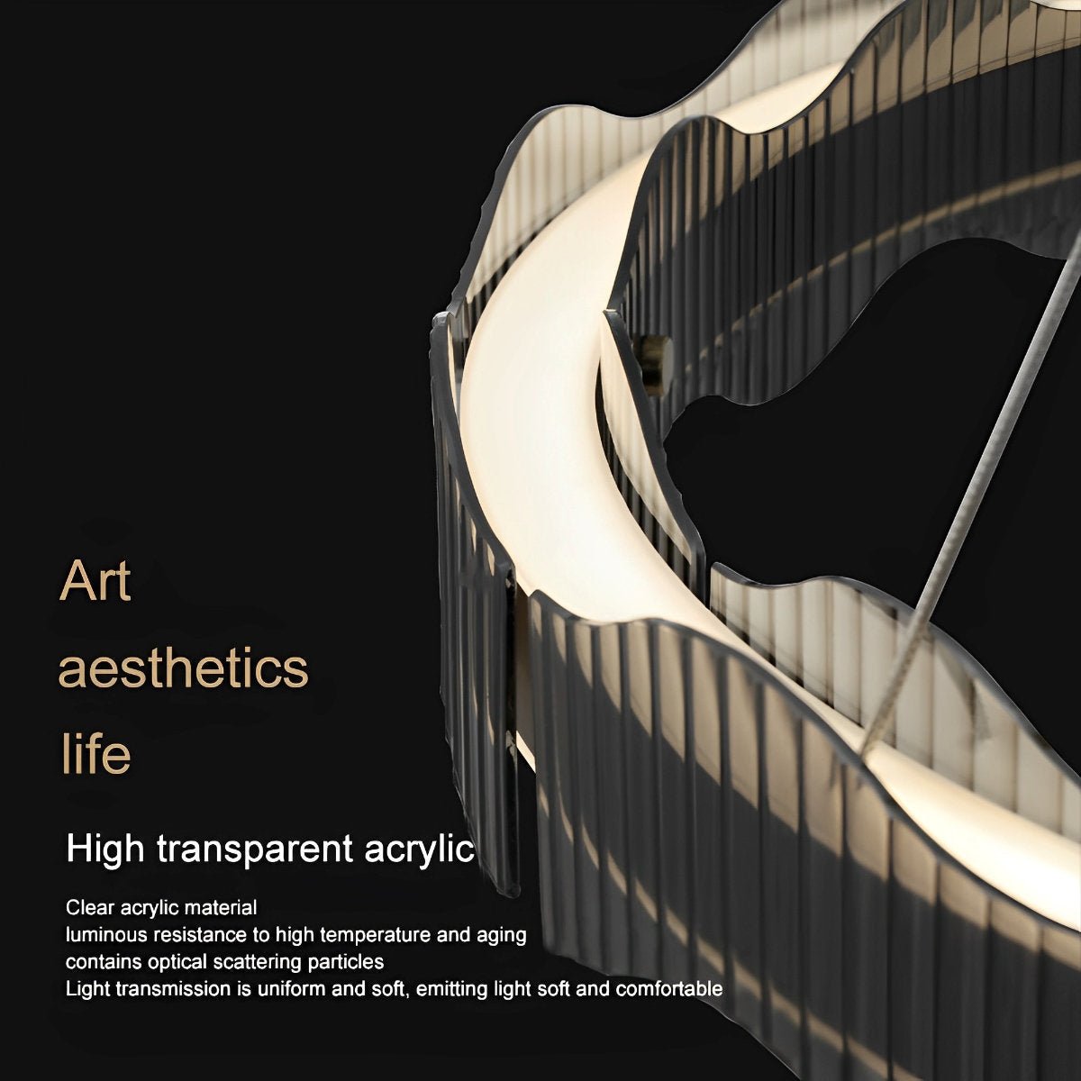 Modern Minimalist Water Wave Round Pendant Light