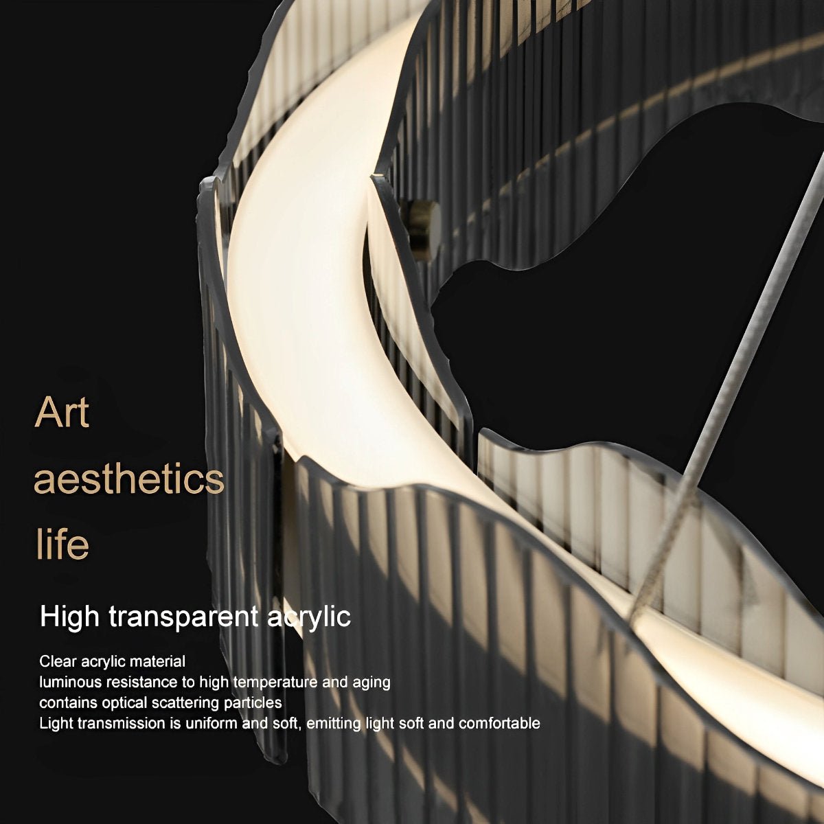 Modern Minimalist Water Wave Round Pendant Light