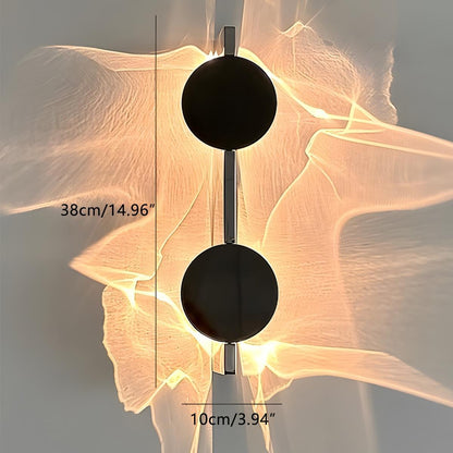 Modern Minimalist Water Waves Rotatable LED Wall Sconce