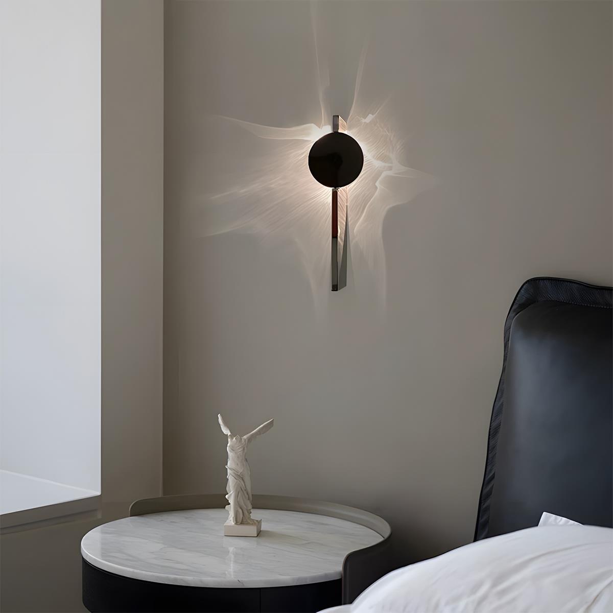 Modern Minimalist Water Waves Rotatable LED Wall Sconce