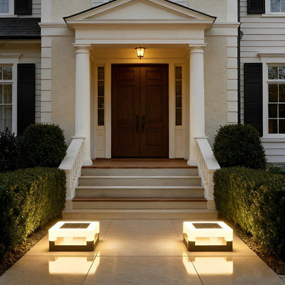 Modern Minimalist Waterproof Square LED Outdoor Post Lights