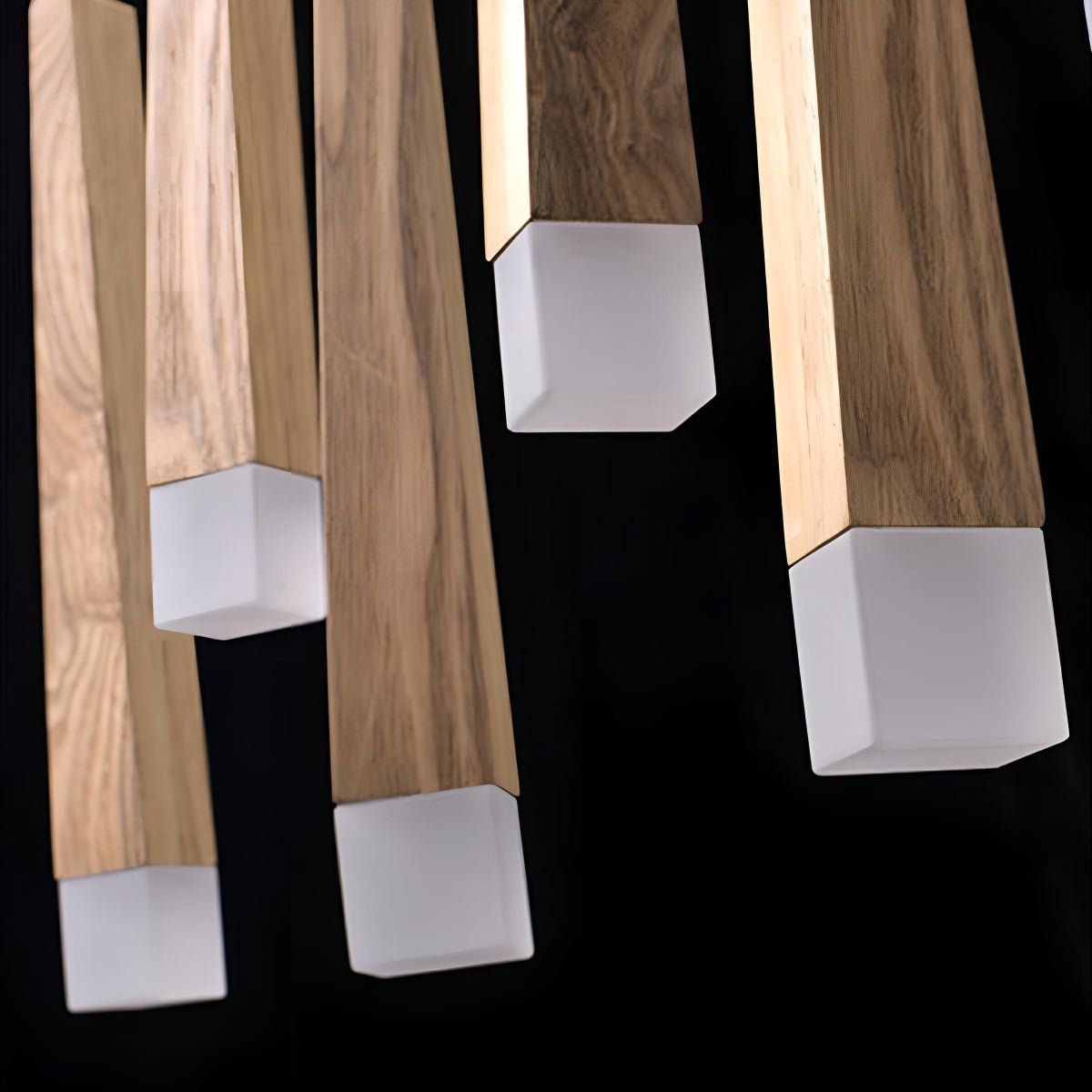 Modern Minimalist Wood Art Firewood Stick Pendant Lights
