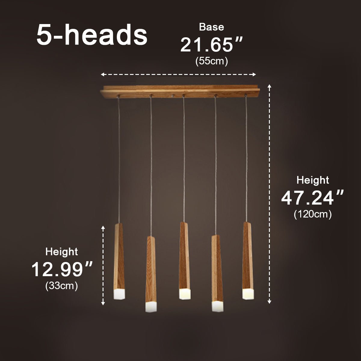 Modern Minimalist Wood Art Firewood Stick Pendant Lights