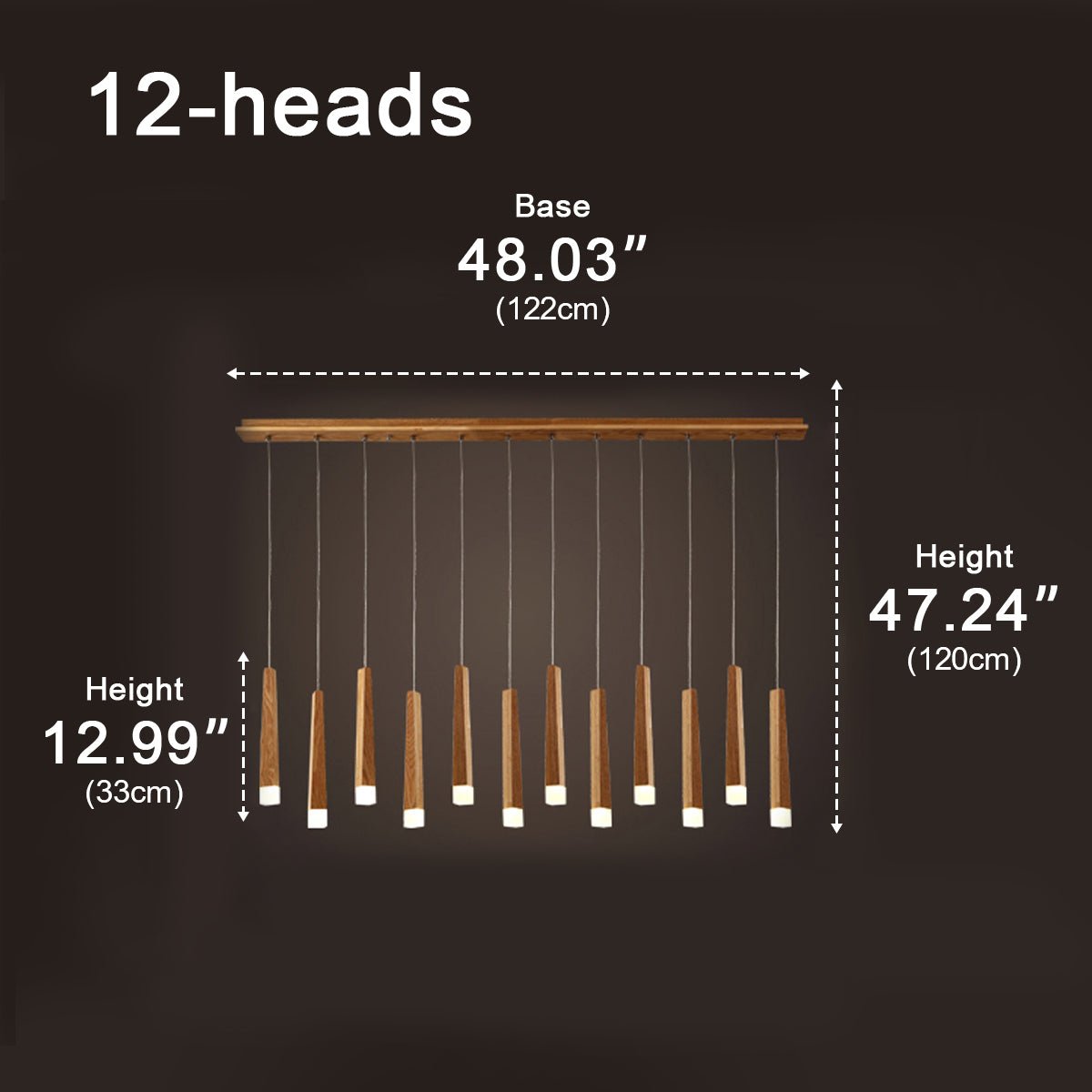 Modern Minimalist Wood Art Firewood Stick Pendant Lights