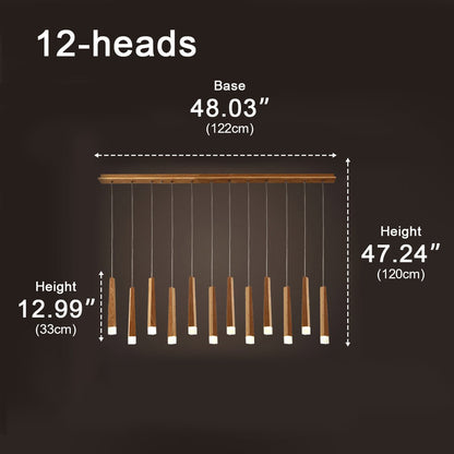 Modern Minimalist Wood Art Firewood Stick Pendant Lights