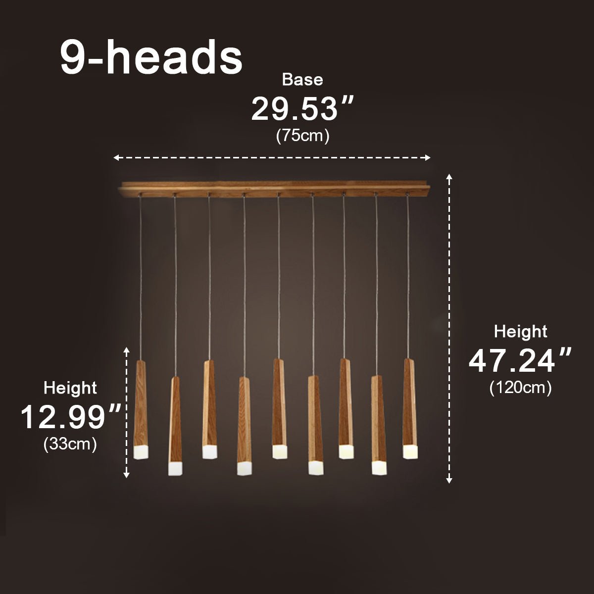 Modern Minimalist Wood Art Firewood Stick Pendant Lights