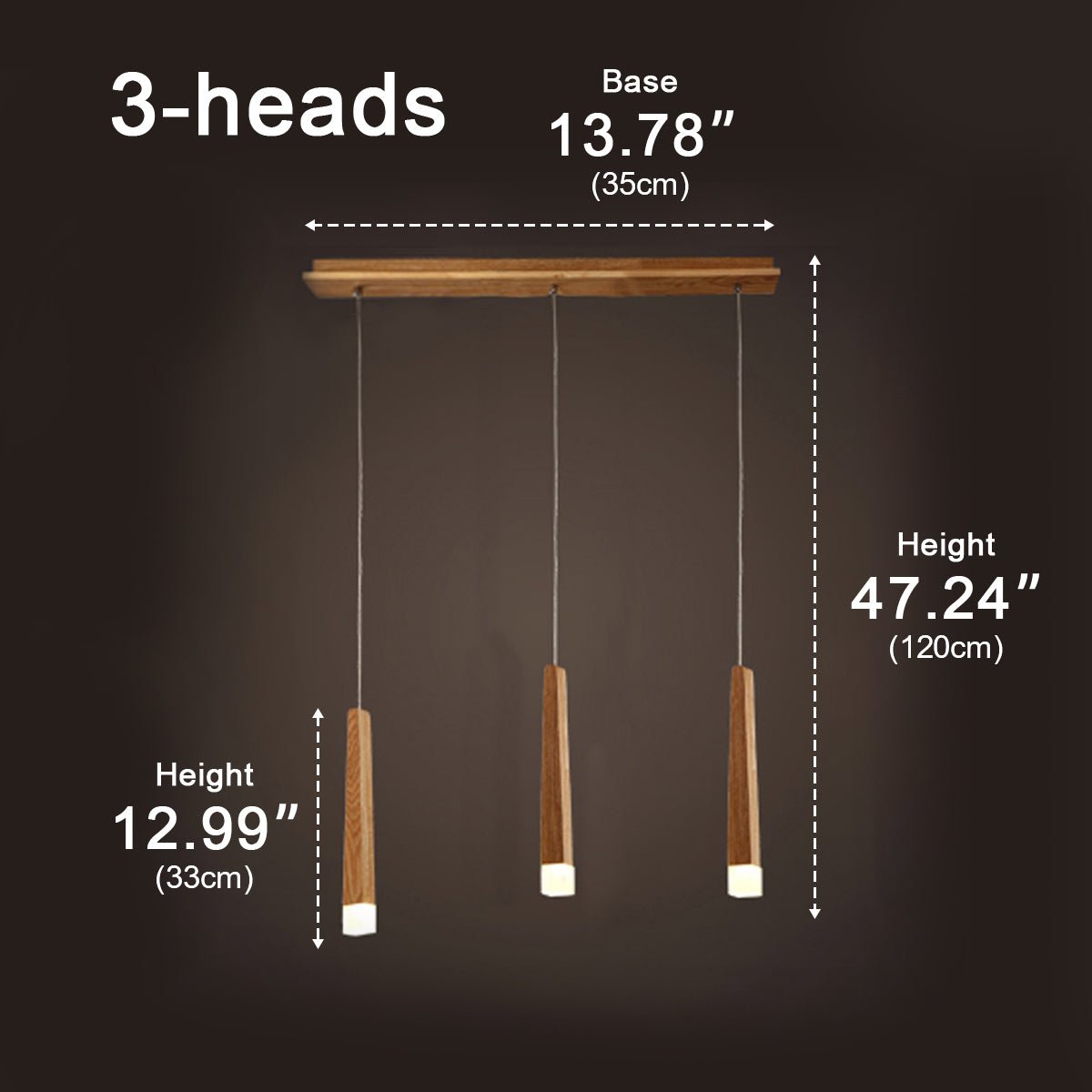 Modern Minimalist Wood Art Firewood Stick Pendant Lights