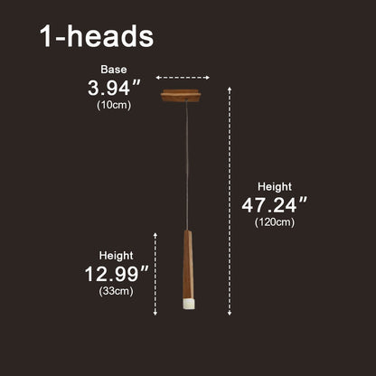 Modern Minimalist Wood Art Firewood Stick Pendant Lights