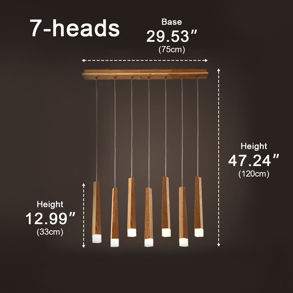 Modern Minimalist Wood Art Firewood Stick Pendant Lights